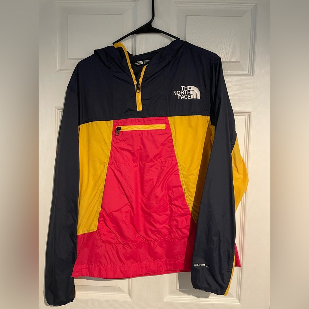 The North Face Yellow and Pink Windbreaker
